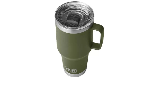 YETI Rambler 30 oz. Travel Mug with handle, Olive Green
