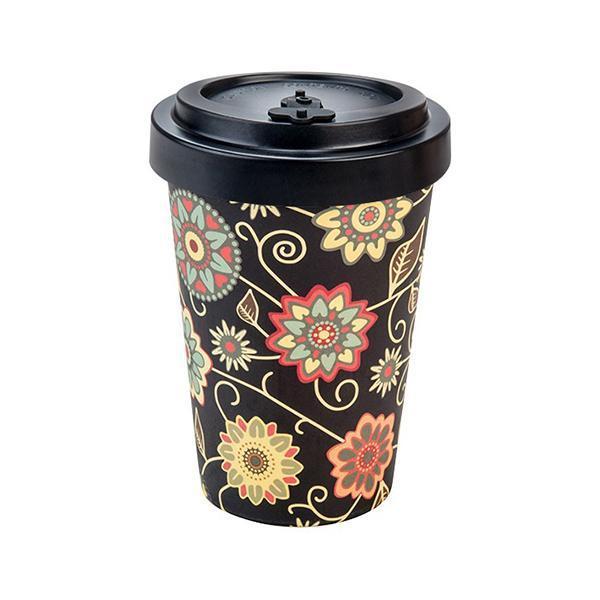 Woodway Bamboo Cup 400ml, Vintage Floral