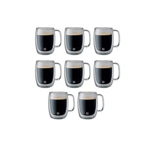 Zwilling Sorrento Plus Double Wall Double Espresso Glass 4.7 oz., Value Pack of 8