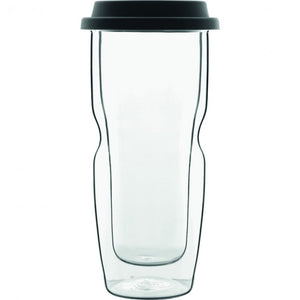 Trudeau Double Wall Glass Travel Tumbler, 15 oz.