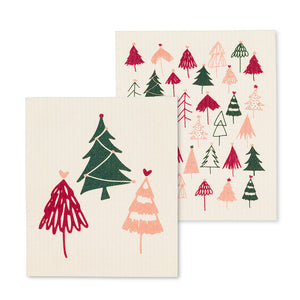 Abbott Wintry Trees Swedish Dishcloth, Set of 2