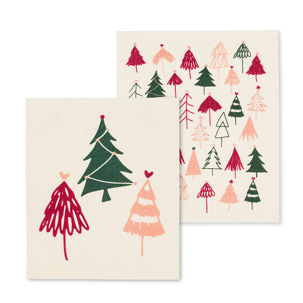 Abbott Wintry Trees Swedish Dishcloth, Set of 2