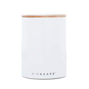 Airscape Ceramic 1 lb Coffee Canister, White