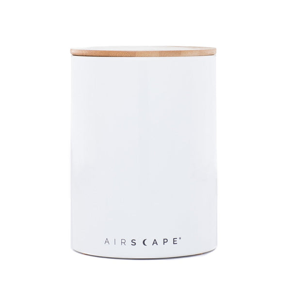 Airscape Ceramic 1 lb Coffee Canister, White