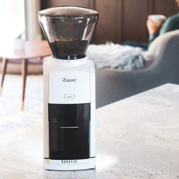 Baratza Encore Conical Burr Coffee Grinder in White