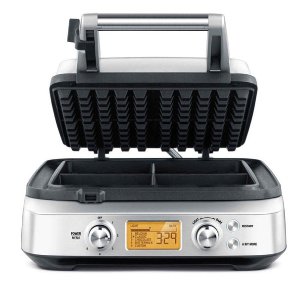 Breville Smart Waffle Pro 4-Slice Waffle Maker, Brushed Stainless Steel