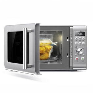Breville Compact Wave Soft Close Microwave, Silver