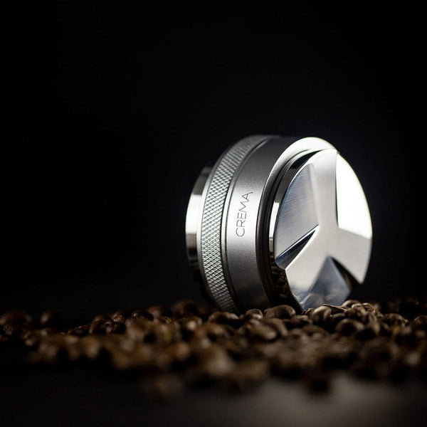 Crema 58.5mm Tamper & Distributor Combo, Silver