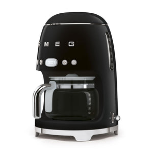 Black Smeg 50s Style Drip Filter Coffee Machine, Side