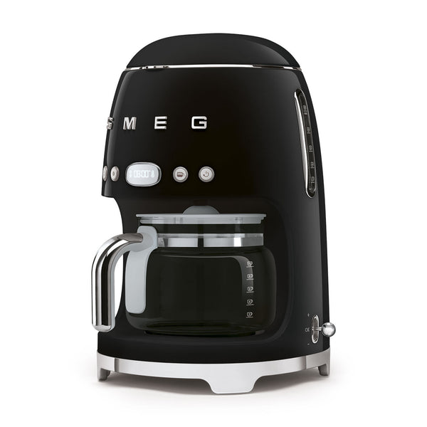 Black Smeg 50s Style Drip Filter Coffee Machine, Side