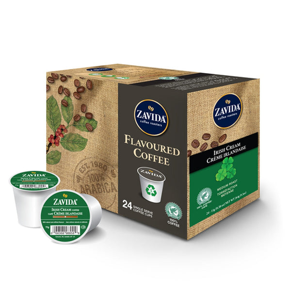 Zavida Irish Cream Single Serve Coffee 24 Pack