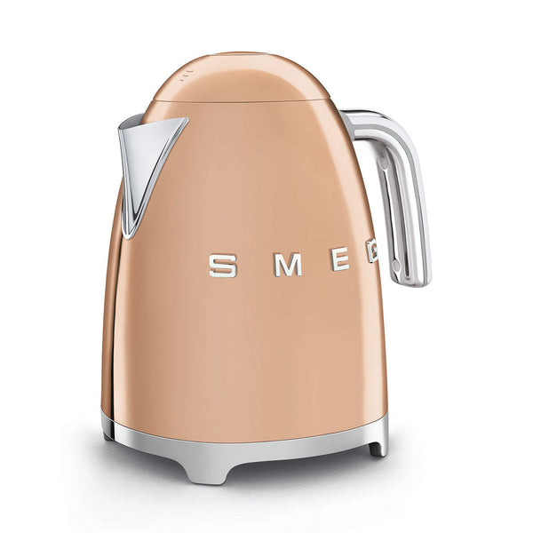 Smeg Rose Gold Electric Tea Kettle, Side View