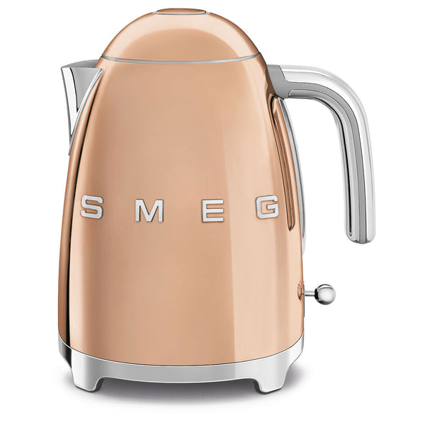 Smeg Rose Gold Electric Tea Kettle, Side View