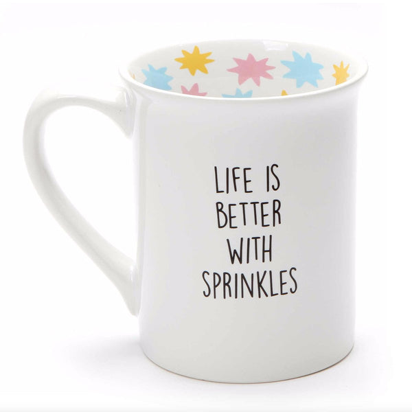 Our Name is Mud Donut Worry Glitter Mug, 16 oz.