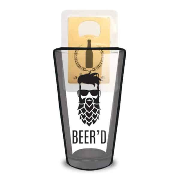 Wild Eye Designs Beer'd Pint Glass & Bottle Opener Set 16oz