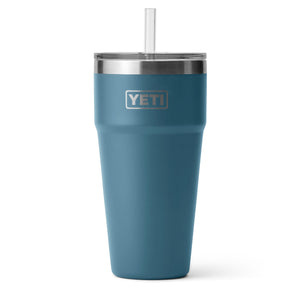 YETI Rambler 26 oz. Stackable Cup with Straw Lid, Nordic Blue
