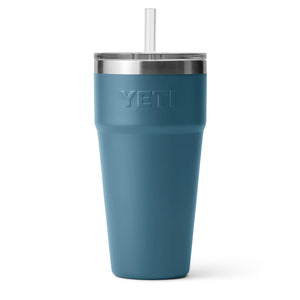 YETI Rambler 26 oz. Stackable Cup with Straw Lid, Nordic Blue