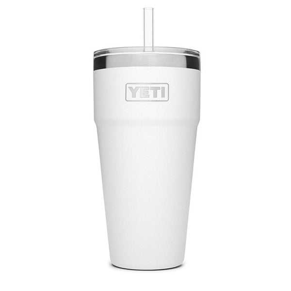 YETI Rambler 26 oz. Stackable Cup with Straw Lid, White