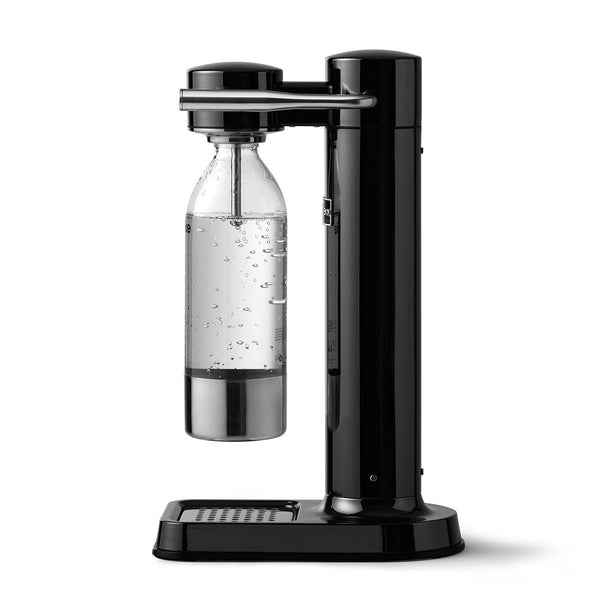 Aarke Sparkling Water Maker in Black Chrome with PET Bottle