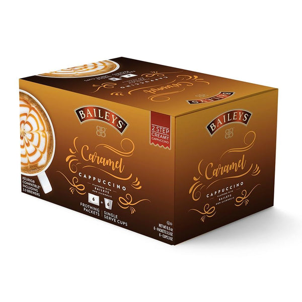 Baileys Caramel Single Serve 2 Step Creamy Cappuccino 6 pack
