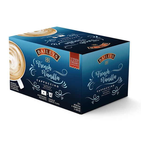 Baileys French Vanilla Single Serve 2 Step Creamy Cappuccino 6 pack