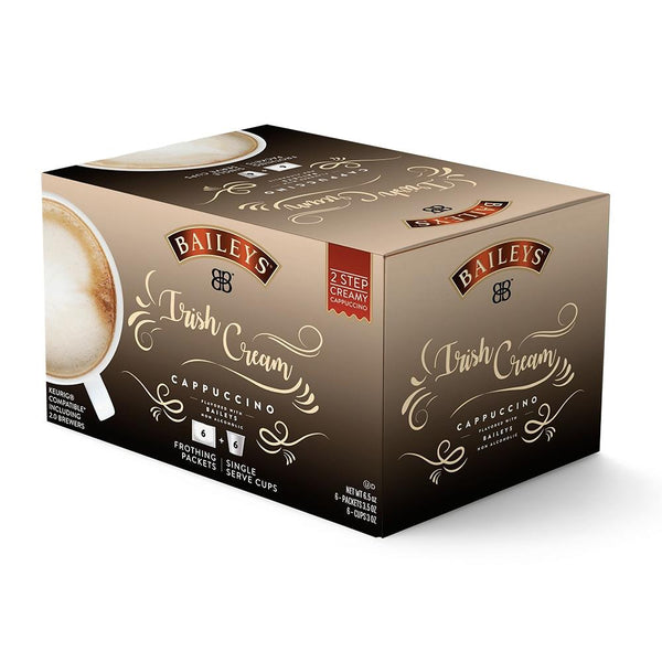 Baileys Irish Cream Single Serve 2 Step Creamy Cappuccino 6 pack