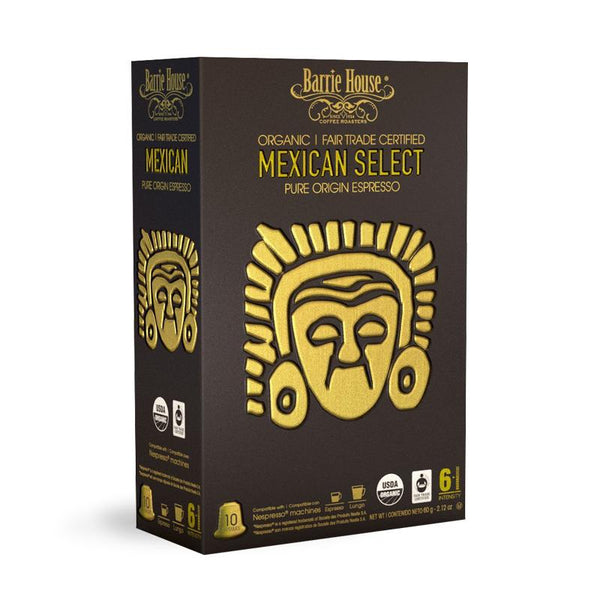 Barrie House Organic Mexican Select Nespresso Compatible Capsules, 10 Pack