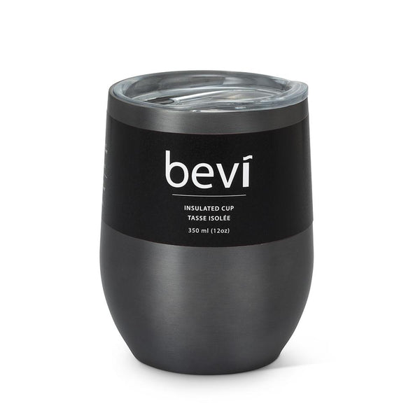 Bevi Insulated Wine Tumbler, Gunmetal Grey
