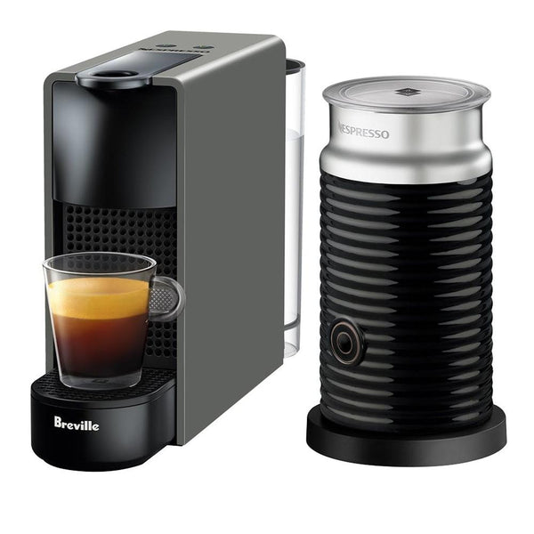 Nespresso Breville Essenza Mini & Aeroccino 3 Milk Frother - Grey