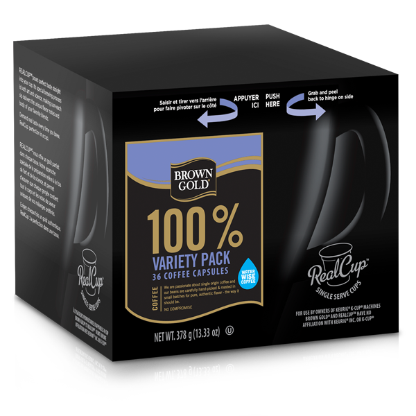 Brown Gold 100% Single-Origin Coffee Variety 36 Pack