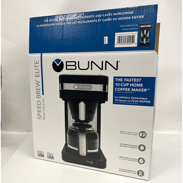Open Box (#376) BUNN Speed Brew 10 Cup Coffee Maker, Elite Black