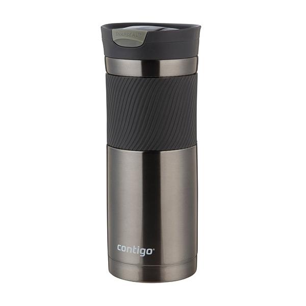 Contigo SnapSeal Byron Stainless Steel Travel Mug, Grey