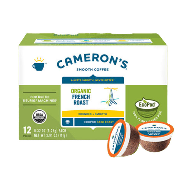 Cameron's Organic French Roast Single Serve Coffee 12 Pack