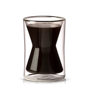 Chemex Double Walled Glass Coffee Mug with Coffee