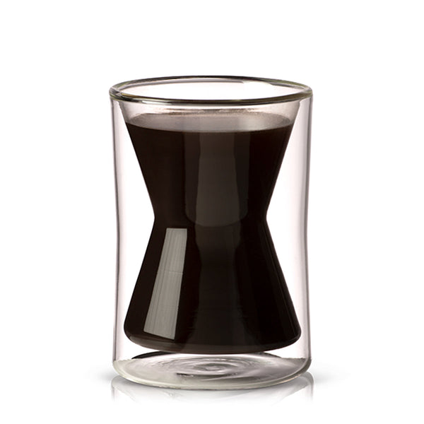 Chemex Double Walled Glass Coffee Mug with Coffee