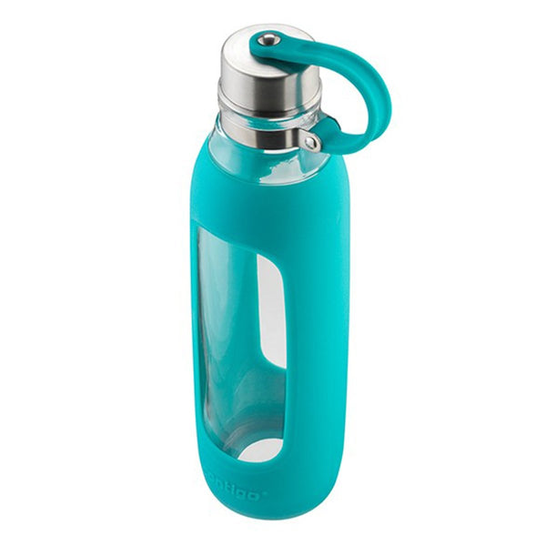 Contigo Purity Glass Water Bottle with Tethered Lid, Scuba Sleeve