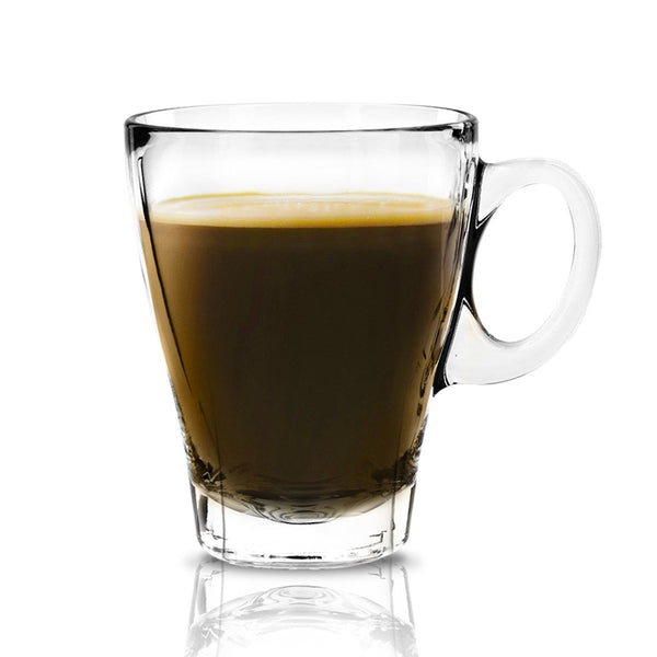 Cuisivin Caff Americano Glass Cups 12 oz, Set of 4