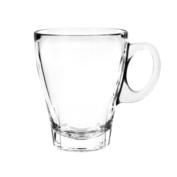 Cuisivin Caff Americano Glass Cups 12 oz, Set of 4