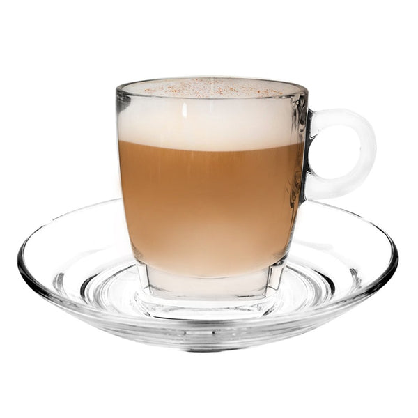 Cuisivin Caff Cappuccino Glass Cups 7 oz, Set of 2