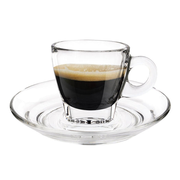 Cuisivin Caff Glass Espresso Cups 2.5 oz, Set of 2