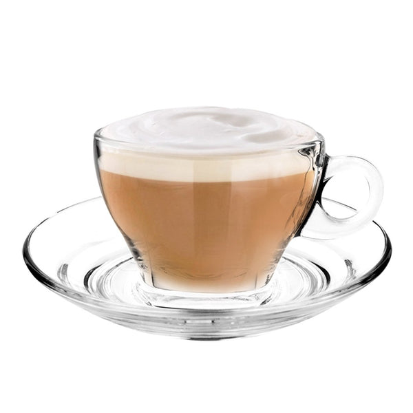 Cuisivin Glass Latte Cup & Saucer Set