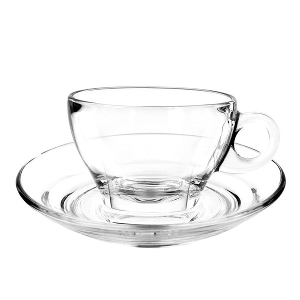 Cuisivin Glass Latte Cup & Saucer Set