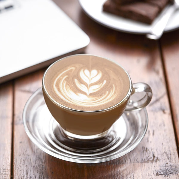 Cuisivin Glass Latte Cup & Saucer Set