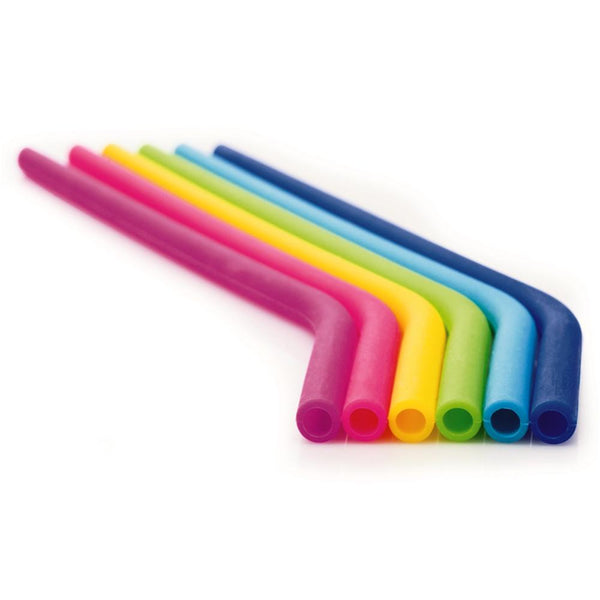 Danesco Reusable Silicone Straws, Set of 6