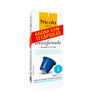 Nicola Cafes Descafeinado Nespresso Compatible Capsules, 12 Pack
