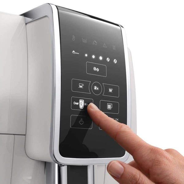 Close up shot of DeLonghi Dinamica Touch Screen Panel