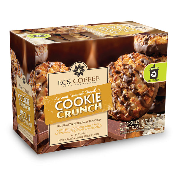 ECS Coffee Coconut Caramel Chocolate Cookie Crunch Single Serve Coffee 24 Pack