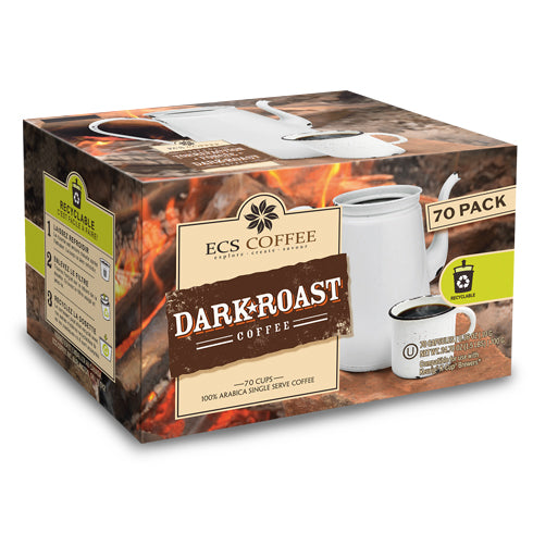 ECS Coffee Dark Roast Single Serve Coffee 70 Pack
