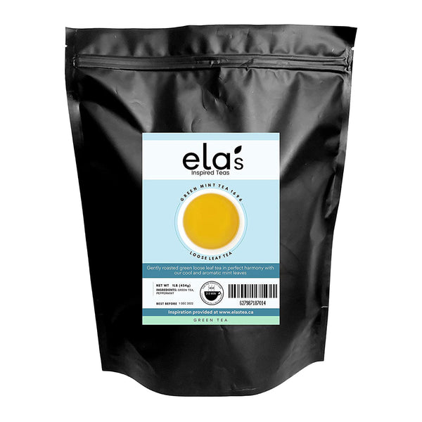 Ela's Tea Green Mint 1696 Loose Leaf Tea, 1 lb