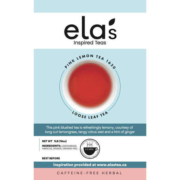 Ela's Tea Pink Lemon 1630 Loose Leaf Tea, 1 lb